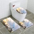 thumbnail image 1 of PUDMAD Modern Cities at Twilight 3 Piece Bathroom Rugs Set Bath Rug Contour Mat and Toilet Lid Cover, 1 of 2