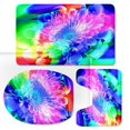thumbnail image 1 of PUDMAD Modern Colorful 3 Piece Bathroom Rugs Set Bath Rug Contour Mat and Toilet Lid Cover, 1 of 2