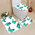 thumbnail image 1 of PUDMAD Monarch Butterflies Set 3 Piece Bathroom Rugs Set Bath Rug Contour Mat and Toilet Lid Cover, 1 of 2