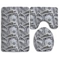 thumbnail image 1 of PUDMAD Money 3 Piece Bathroom Rugs Set Bath Rug Contour Mat and Toilet Lid Cover, 1 of 2