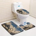 thumbnail image 1 of PUDMAD Mont Blanc Mountain Peak Glaciers Cove in Clouds 3 Piece Bathroom Rugs Set Bath Rug Contour Mat and Toilet Lid Cover, 1 of 2