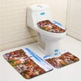 thumbnail image 1 of PUDMAD Montpelier Vermont 3 Piece Bathroom Rugs Set Bath Rug Contour Mat and Toilet Lid Cover, 1 of 2