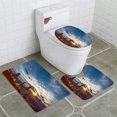 thumbnail image 1 of PUDMAD Monument Valley Sunrise 3 Piece Bathroom Rugs Set Bath Rug Contour Mat and Toilet Lid Cover, 1 of 2