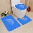 thumbnail image 1 of PUDMAD Moon 3 Piece Bathroom Rugs Set Bath Rug Contour Mat and Toilet Lid Cover, 1 of 2