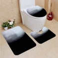 thumbnail image 1 of PUDMAD Moon Surface 3 Piece Bathroom Rugs Set Bath Rug Contour Mat and Toilet Lid Cover, 1 of 2