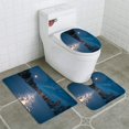 thumbnail image 1 of PUDMAD Moonlight Winter Walk 3 Piece Bathroom Rugs Set Bath Rug Contour Mat and Toilet Lid Cover, 1 of 2