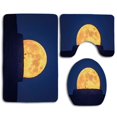 thumbnail image 1 of PUDMAD Moonrise Over Ancient Ring Fort an Grianan Aileach 3 Piece Bathroom Rugs Set Bath Rug Contour Mat and Toilet Lid Cover, 1 of 2