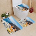 thumbnail image 1 of PUDMAD Morning Breakfast 3 Piece Bathroom Rugs Set Bath Rug Contour Mat and Toilet Lid Cover, 1 of 2