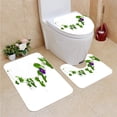 thumbnail image 1 of PUDMAD Morning Glory 3 Piece Bathroom Rugs Set Bath Rug Contour Mat and Toilet Lid Cover, 1 of 2