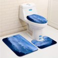thumbnail image 1 of PUDMAD Morning Mist 3 Piece Bathroom Rugs Set Bath Rug Contour Mat and Toilet Lid Cover, 1 of 2