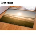 thumbnail image 1 of PUDMAD Morning Mist Sun 3 Piece Bathroom Rugs Set Bath Rug Contour Mat and Toilet Lid Cover, 1 of 2