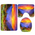 thumbnail image 1 of PUDMAD Morning Sunlight Forest 3 Piece Bathroom Rugs Set Bath Rug Contour Mat and Toilet Lid Cover, 1 of 2