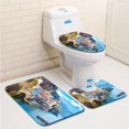 thumbnail image 1 of PUDMAD Morning View Amalfi 3 Piece Bathroom Rugs Set Bath Rug Contour Mat and Toilet Lid Cover, 1 of 2