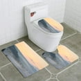 thumbnail image 1 of PUDMAD Morning in Mountains 3 Piece Bathroom Rugs Set Bath Rug Contour Mat and Toilet Lid Cover, 1 of 2