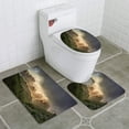 thumbnail image 1 of PUDMAD Morning in Tenerife Mountains 3 Piece Bathroom Rugs Set Bath Rug Contour Mat and Toilet Lid Cover, 1 of 2