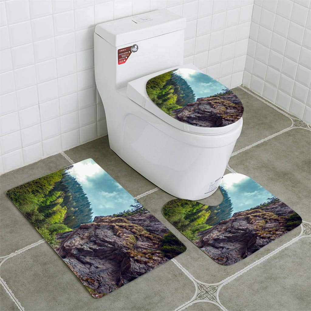 3 Piece Thicken Bath Rugs Set, Clearance Bath Rug + Contour Mat +