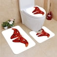 thumbnail image 1 of PUDMAD Moth 3 Piece Bathroom Rugs Set Bath Rug Contour Mat and Toilet Lid Cover, 1 of 2