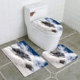 thumbnail image 1 of PUDMAD Mount Arakam Tse and Clouds Near Cho La Pass 3 Piece Bathroom Rugs Set Bath Rug Contour Mat and Toilet Lid Cover, 1 of 2