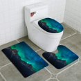 thumbnail image 1 of PUDMAD Mount Cook and Lake Matheson New Zealand Milky Way 3 Piece Bathroom Rugs Set Bath Rug Contour Mat and Toilet Lid Cover, 1 of 2