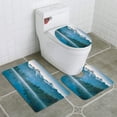 thumbnail image 1 of PUDMAD Mount Cook in Lake Matheson New Zealand 3 Piece Bathroom Rugs Set Bath Rug Contour Mat and Toilet Lid Cover, 1 of 2