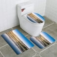 thumbnail image 1 of PUDMAD Mount Cook in Lake Matheson New Zealand 3 Piece Bathroom Rugs Set Bath Rug Contour Mat and Toilet Lid Cover, 1 of 2