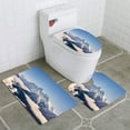 thumbnail image 1 of PUDMAD Mount Everest from Above 3 Piece Bathroom Rugs Set Bath Rug Contour Mat and Toilet Lid Cover, 1 of 2
