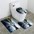 thumbnail image 1 of PUDMAD Mount Hood Reflected at Trillium Lake Oregon XXXL 3 Piece Bathroom Rugs Set Bath Rug Contour Mat and Toilet Lid Cover, 1 of 2