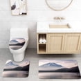 thumbnail image 1 of PUDMAD Mountain Fuji at Motosu Lake at Sunrise 3 Piece Bathroom Rugs Set Bath Rug Contour Mat and Toilet Lid Cover, 1 of 2