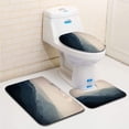 thumbnail image 1 of PUDMAD Mountain Landscape 3 Piece Bathroom Rugs Set Bath Rug Contour Mat and Toilet Lid Cover, 1 of 2