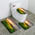 thumbnail image 1 of PUDMAD Mountain Landscape 3 Piece Bathroom Rugs Set Bath Rug Contour Mat and Toilet Lid Cover, 1 of 2