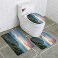 thumbnail image 1 of PUDMAD Mountain Landscape 3 Piece Bathroom Rugs Set Bath Rug Contour Mat and Toilet Lid Cover, 1 of 2