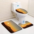 thumbnail image 1 of PUDMAD Mountain Landscape by Sunrise 3 Piece Bathroom Rugs Set Bath Rug Contour Mat and Toilet Lid Cover, 1 of 2