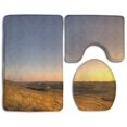 thumbnail image 1 of PUDMAD Mountain Meadow At Sunset 3 Piece Bathroom Rugs Set Bath Rug Contour Mat and Toilet Lid Cover, 1 of 2