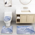 thumbnail image 1 of PUDMAD Mountain Peak 3 Piece Bathroom Rugs Set Bath Rug Contour Mat and Toilet Lid Cover, 1 of 2