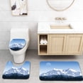 thumbnail image 1 of PUDMAD Mountain Peak Landscape 3 Piece Bathroom Rugs Set Bath Rug Contour Mat and Toilet Lid Cover, 1 of 2
