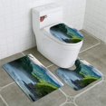 thumbnail image 1 of PUDMAD Mountain Slopes Landscape fir Trees in Fog in Svaneti Georgia 3 Piece Bathroom Rugs Set Bath Rug Contour Mat and Toilet Lid Cover, 1 of 2