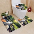 thumbnail image 1 of PUDMAD Mountain Stream1 3 Piece Bathroom Rugs Set Bath Rug Contour Mat and Toilet Lid Cover, 1 of 2
