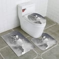 thumbnail image 1 of PUDMAD Mountains 3 Piece Bathroom Rugs Set Bath Rug Contour Mat and Toilet Lid Cover, 1 of 2