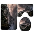 thumbnail image 1 of PUDMAD Mountains 3 Piece Bathroom Rugs Set Bath Rug Contour Mat and Toilet Lid Cover, 1 of 2