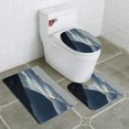 thumbnail image 1 of PUDMAD Mountains Cloudy Landscape 3 Piece Bathroom Rugs Set Bath Rug Contour Mat and Toilet Lid Cover, 1 of 2