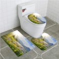 thumbnail image 1 of PUDMAD Mountains Landscape 3 Piece Bathroom Rugs Set Bath Rug Contour Mat and Toilet Lid Cover, 1 of 2