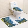 thumbnail image 1 of PUDMAD Mountains Range in Altai 3 Piece Bathroom Rugs Set Bath Rug Contour Mat and Toilet Lid Cover, 1 of 2