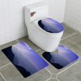 thumbnail image 1 of PUDMAD Mountains at Night Under Milky Way Stars 3 Piece Bathroom Rugs Set Bath Rug Contour Mat and Toilet Lid Cover, 1 of 2