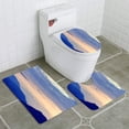 thumbnail image 1 of PUDMAD Mountains at Sunset 3 Piece Bathroom Rugs Set Bath Rug Contour Mat and Toilet Lid Cover, 1 of 2