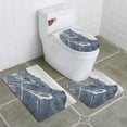 thumbnail image 1 of PUDMAD Mountains in Alps 3 Piece Bathroom Rugs Set Bath Rug Contour Mat and Toilet Lid Cover, 1 of 2