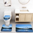 thumbnail image 1 of PUDMAD Mt Hood Mountain Lake Oregon 3 Piece Bathroom Rugs Set Bath Rug Contour Mat and Toilet Lid Cover, 1 of 2