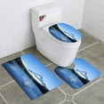 thumbnail image 1 of PUDMAD Mt Hood Mountain Lake Oregon 3 Piece Bathroom Rugs Set Bath Rug Contour Mat and Toilet Lid Cover, 1 of 2