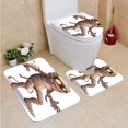 thumbnail image 1 of PUDMAD Mummy 3 Piece Bathroom Rugs Set Bath Rug Contour Mat and Toilet Lid Cover, 1 of 2