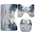 thumbnail image 1 of PUDMAD Mysterious Wolf in Fog 3 Piece Bathroom Rugs Set Bath Rug Contour Mat and Toilet Lid Cover, 1 of 2