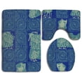 thumbnail image 1 of PUDMAD Mystic Totem 3 Piece Bathroom Rugs Set Bath Rug Contour Mat and Toilet Lid Cover, 1 of 2